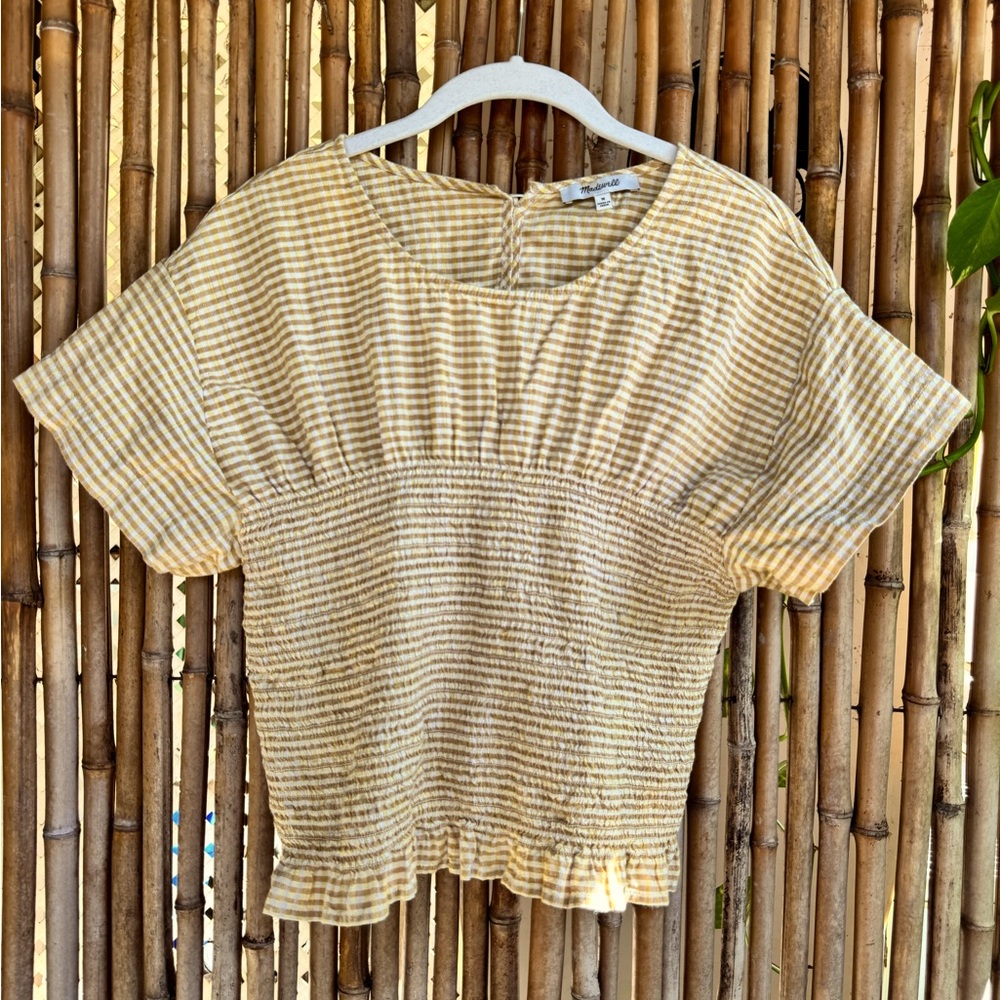 Madewell Yellow Linen Top